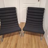 Two French Lounge Chairs from the 1980s
