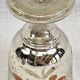 Painted blown glass egg cup with mercury gilding, 19th century.