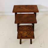 Nesting tables oak brutalist
