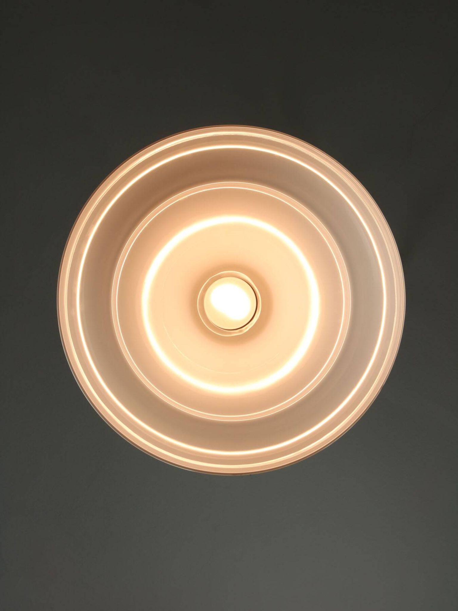 Mid-century Italian Aluminum and Glass Pendant Lamp