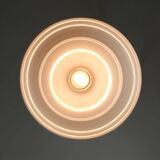 Mid-century Italian Aluminum and Glass Pendant Lamp