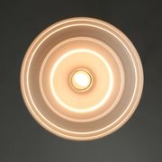 Mid-century Italian Aluminum and Glass Pendant Lamp