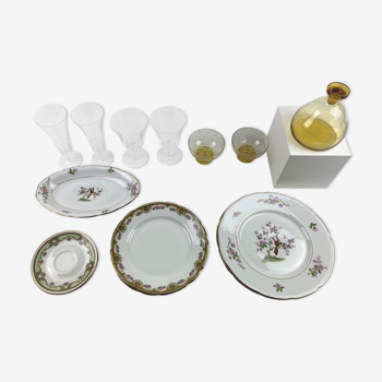 Separate table service glassware and porcelain - 2 cutlery -14 pieces