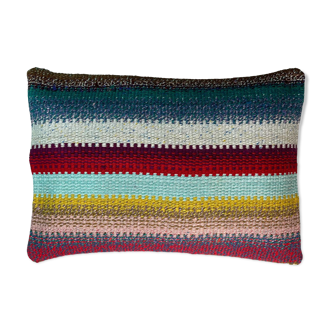 Housse de coussin vintage turque faite à la main, 30 x 50 cm