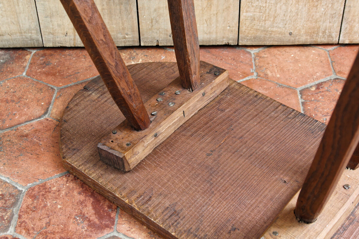 Brutalist oak coffee table