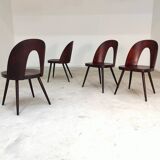 Set of 4 all-wood chairs by Antonin Suman for Tatra Nabytok