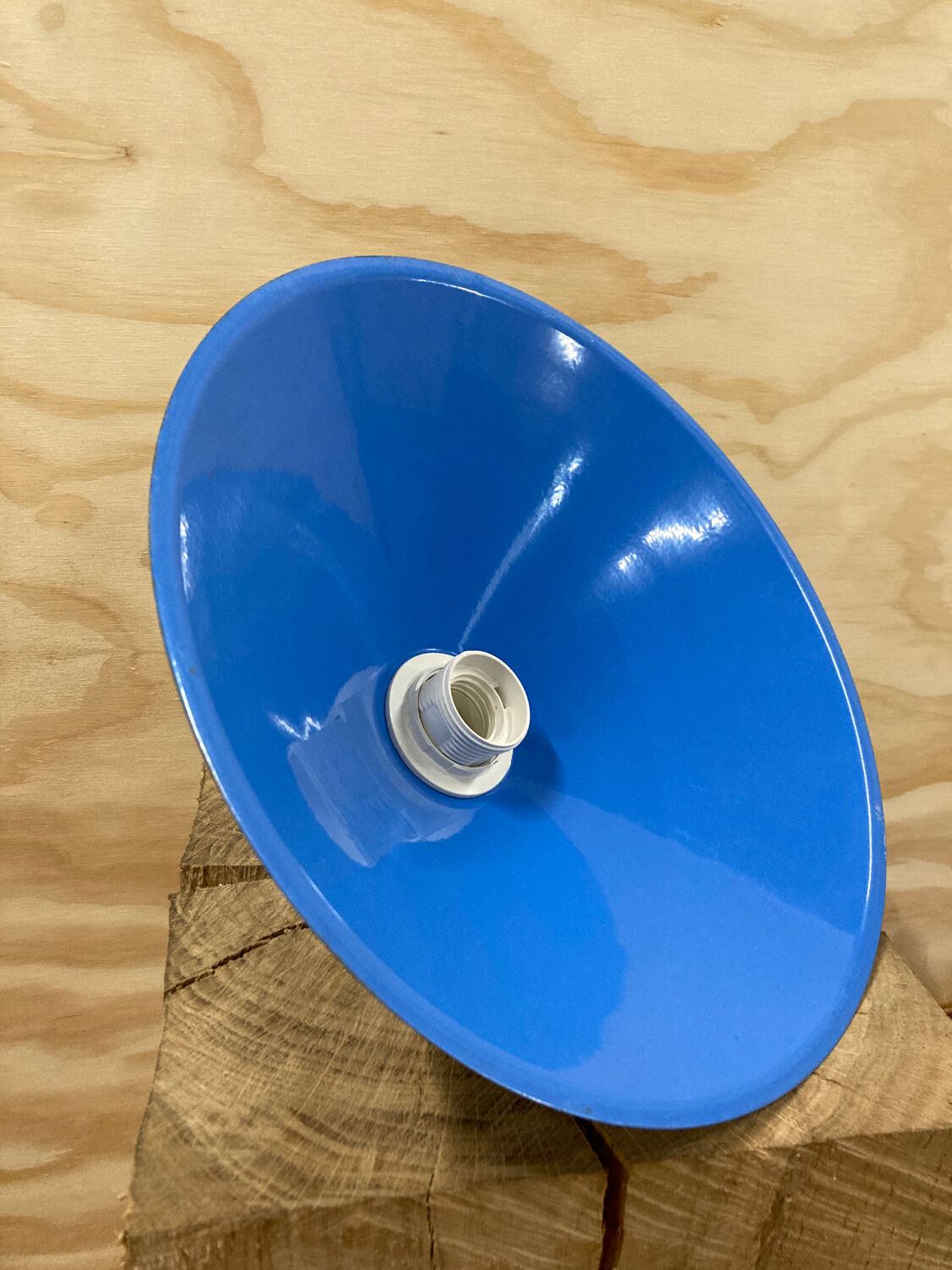 Vintage blue metal pendant light