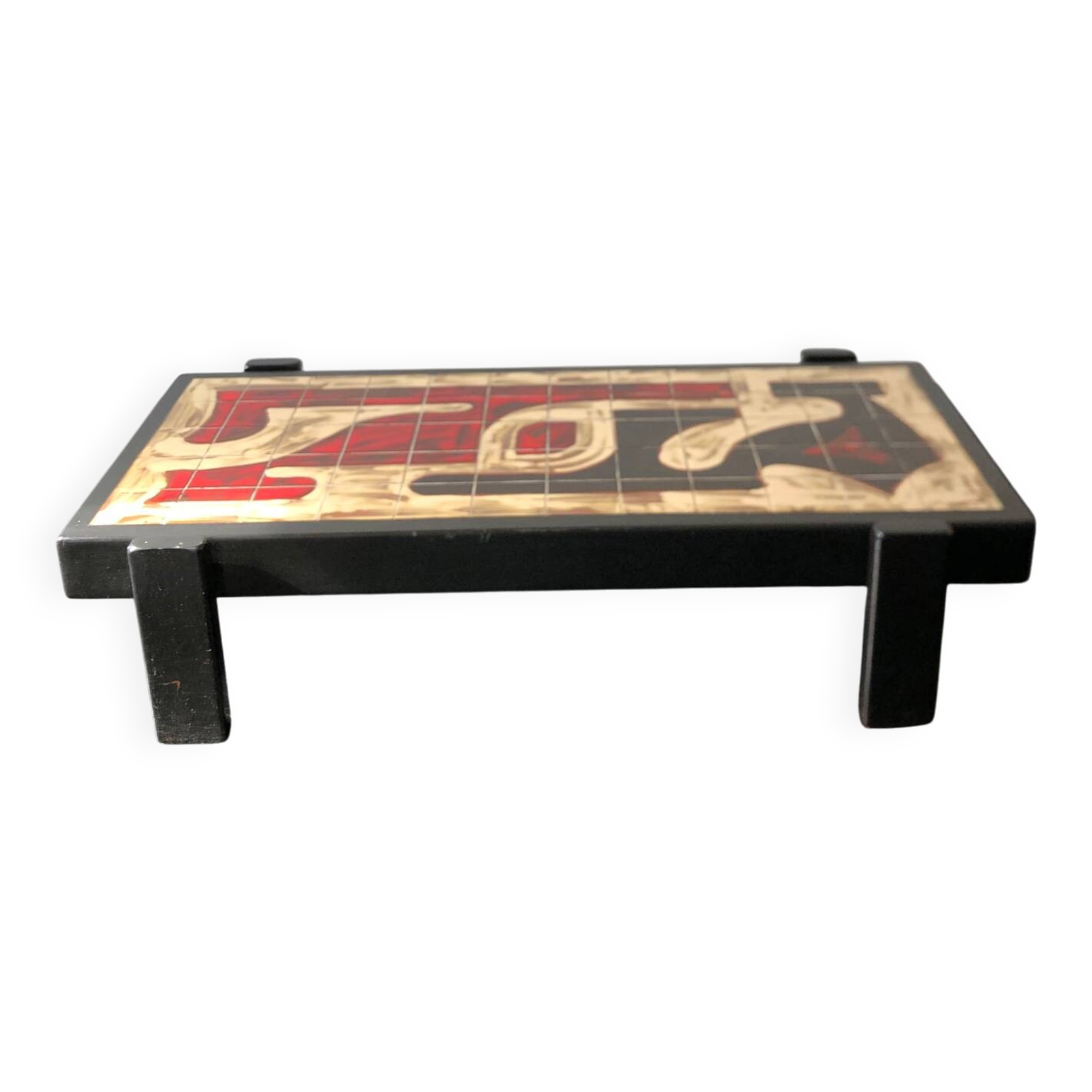 Brutalist ceramic coffee table by Dan