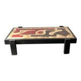 Brutalist ceramic coffee table by Dan