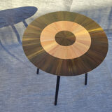 Coffee table in straw marquetry