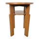 Art Deco Round Oak Side Table, 1930s