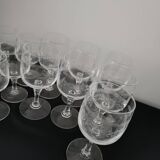 Lot de 19 verres à a pied en cristal ciselé