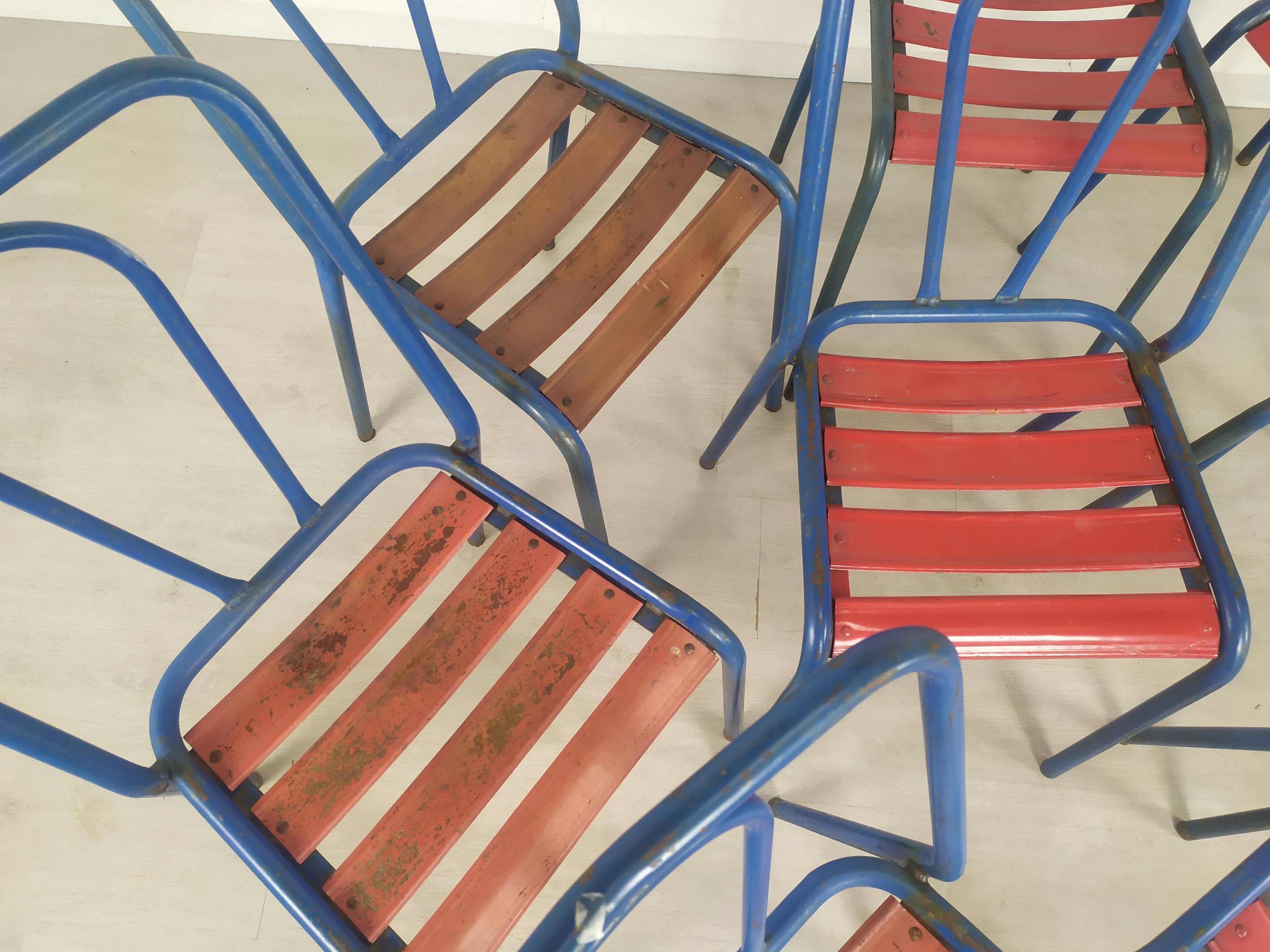 Bistro metal chairs Tolix