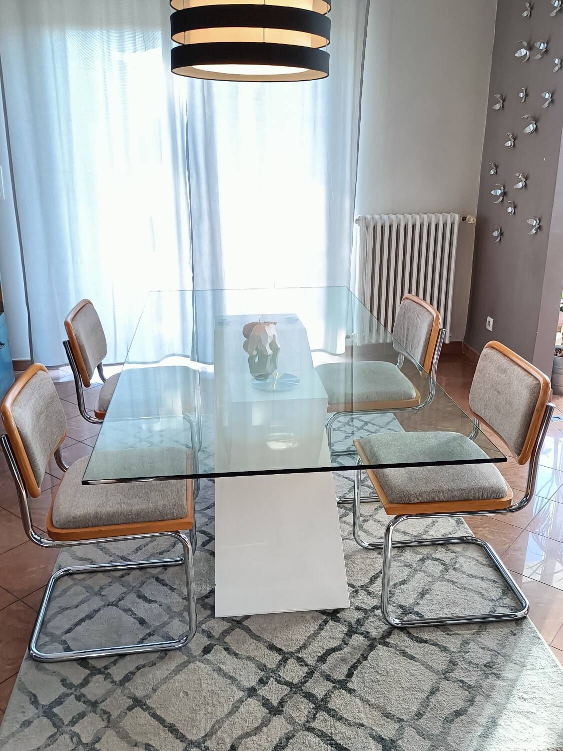 4 Cesca B32 Breuer chairs renovated beige