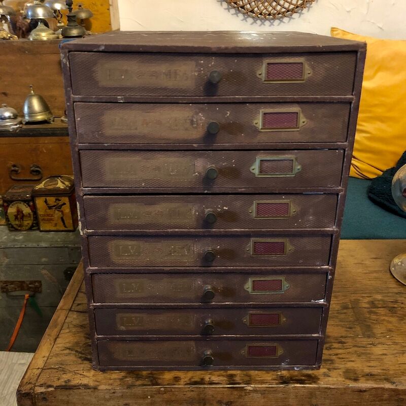 Haberdashery cabinet 8 drawers l.v. and m.f.a paris-lille