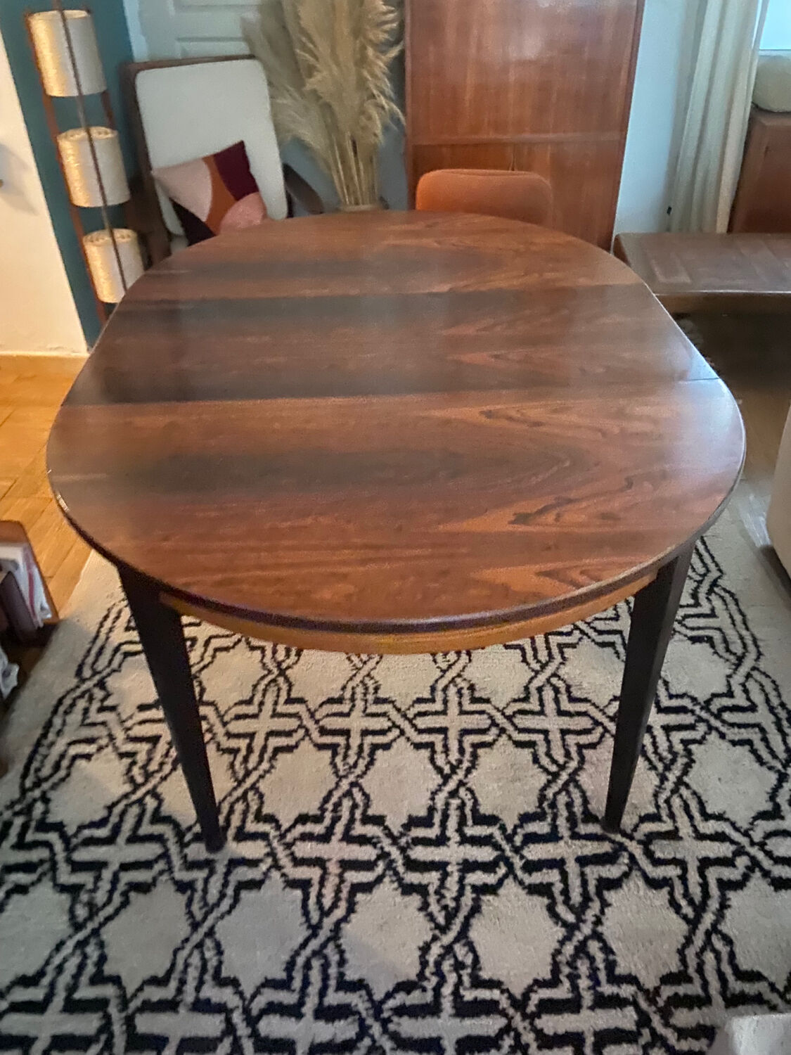 Scandinavian rosewood table from Rio 60s