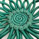 Vintage Vallauris green woven ceramic fruit bowl