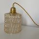 Walking lamp (or pendant light) with vintage amber glass globe