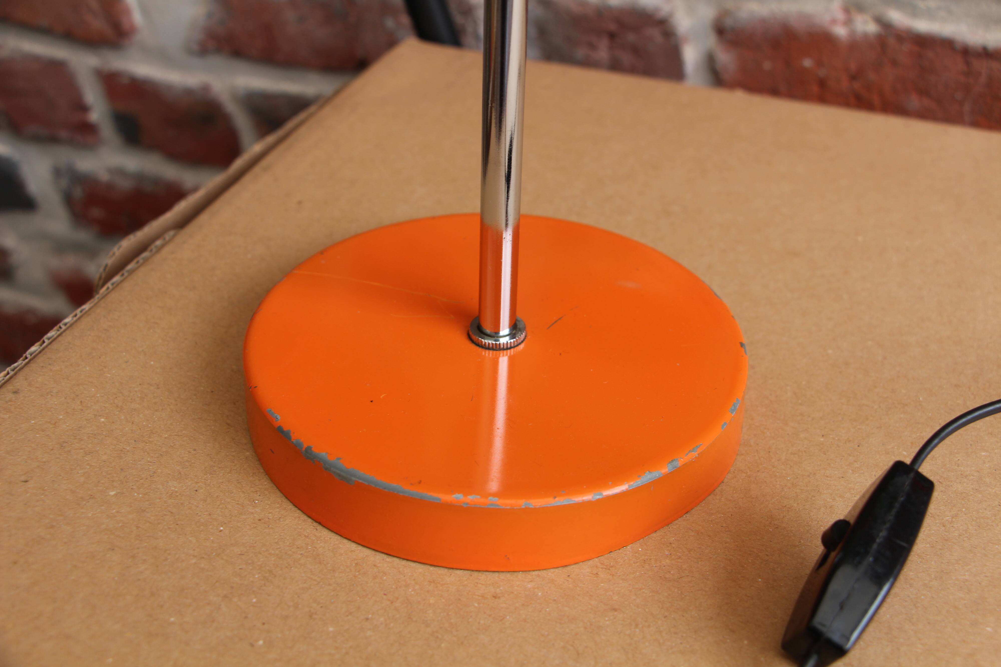 70's orange swing desk lamp