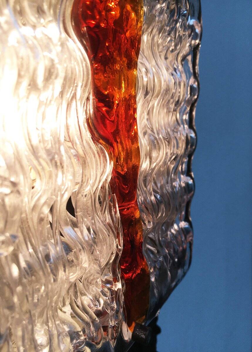 Vintage Italian brutalist wall light in wrought iron by Albano Poli for Poliarte, set of 2.