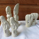 carved stone chess