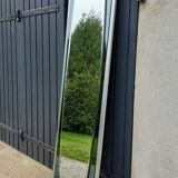 Large mirror mirror rear-view mirror of the 70s 36x136cm