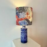 Ceramic vase lamp veb haldensleben – gdr | unique recycled piece