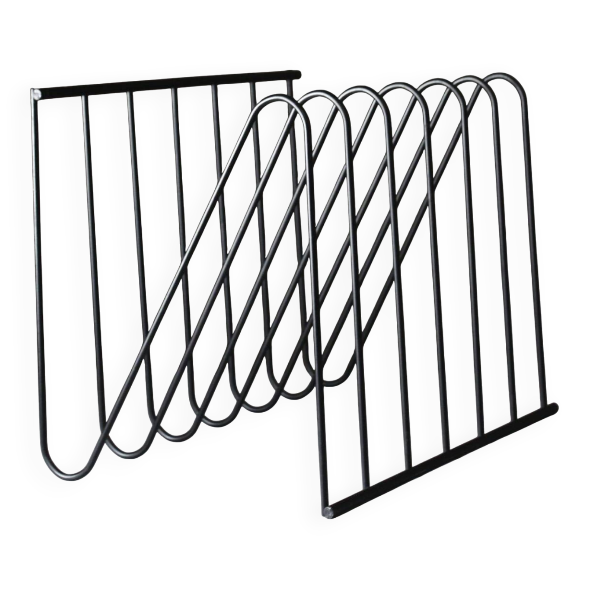 Vintage magazine rack "Z" design François Arnal 1970s