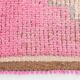3x10 Fuchisa Pink & Caremel Brown Geometric Pattern Vintage Runner Rug