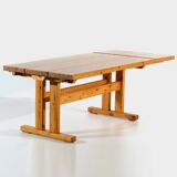 Table à manger extensible design vintage danoise en pin massif par Thorsø Møbelfabrik, 1960