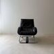 Swiss lounge chair with ottoman by Robert Haussmann from the 1980s.