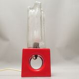 Vintage ceramic and glass lamp from the 1960s.