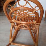 Children's rattan rocking chair
