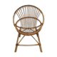 Fauteuil rotin vintage coquille