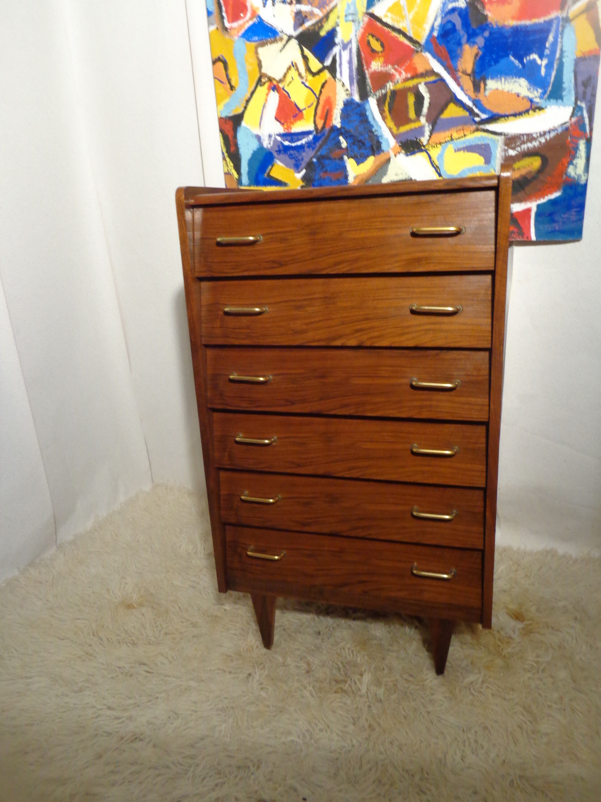 Vintage rag chest of drawers from the 60s
