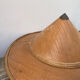 Asian hat in bamboo and vintage metal
