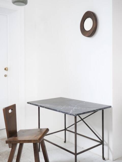 Free-form wooden mirror 1960