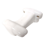 Coat rack hook in white art deco porcelain