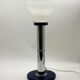 Large blue and chrome table lamp, Italy 1970s
