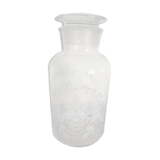 Engraved flask, floral pattern, bathroom decoration