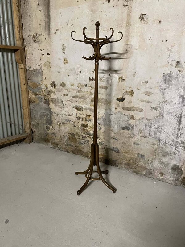 Porte-manteau en bois cintré style Thonet – porte manteau sur pied