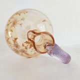 Glass pitcher decorated with 19th century flowers