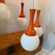 Suspension cascade design Space age orange vintage from the 70s.