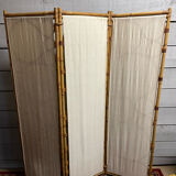 Rattan and bamboo screen vintage design 60/70