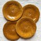 4 Gien earthenware plates with vine leaf design, Primefleur vintage creation