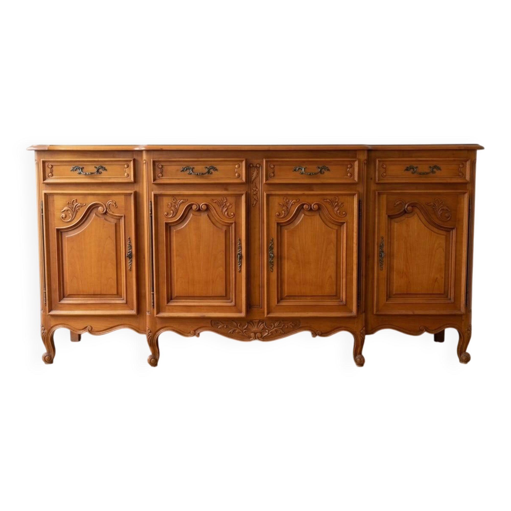 Large buffet in solid cherry wood, authentic style.