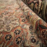 Handmade vintage indian agra carpet 1980 traditional wool area rug-