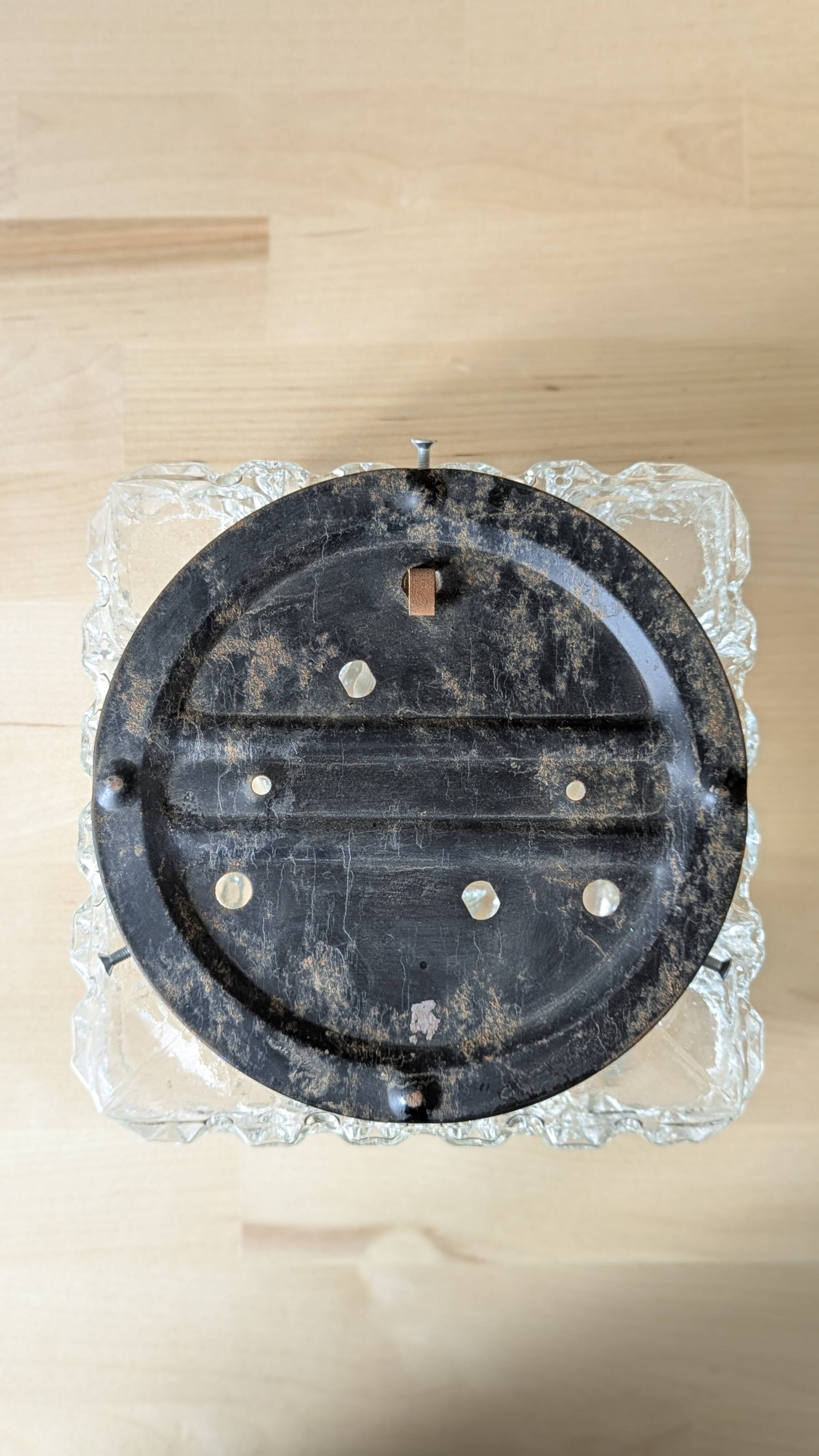 Square glass ceiling light