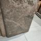 Table basse en marbre, forme goutte d'eau vieux rose
