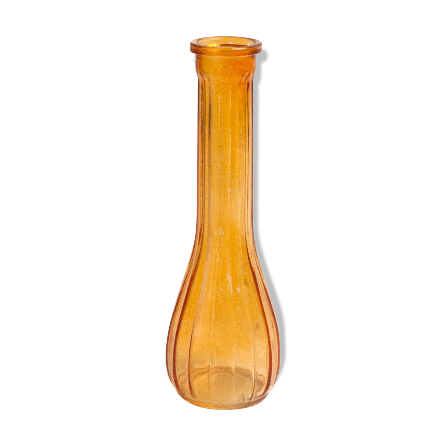 Praticality orange glass vase / made in France / 60s